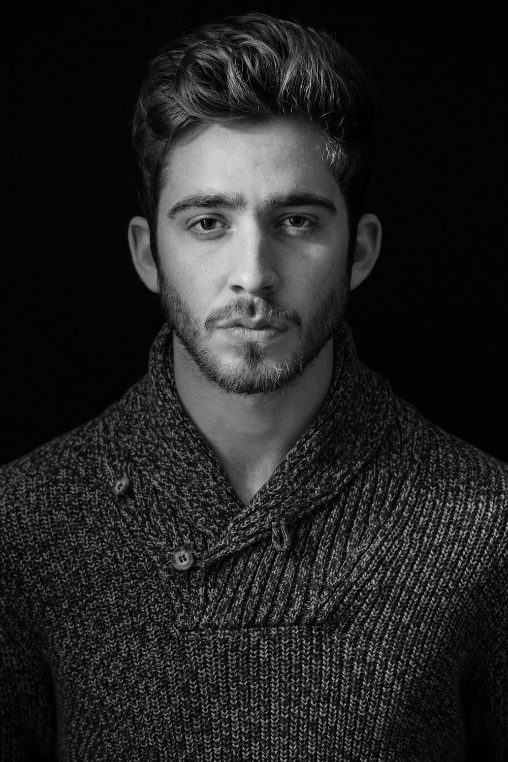 Direct gaze studio headshot