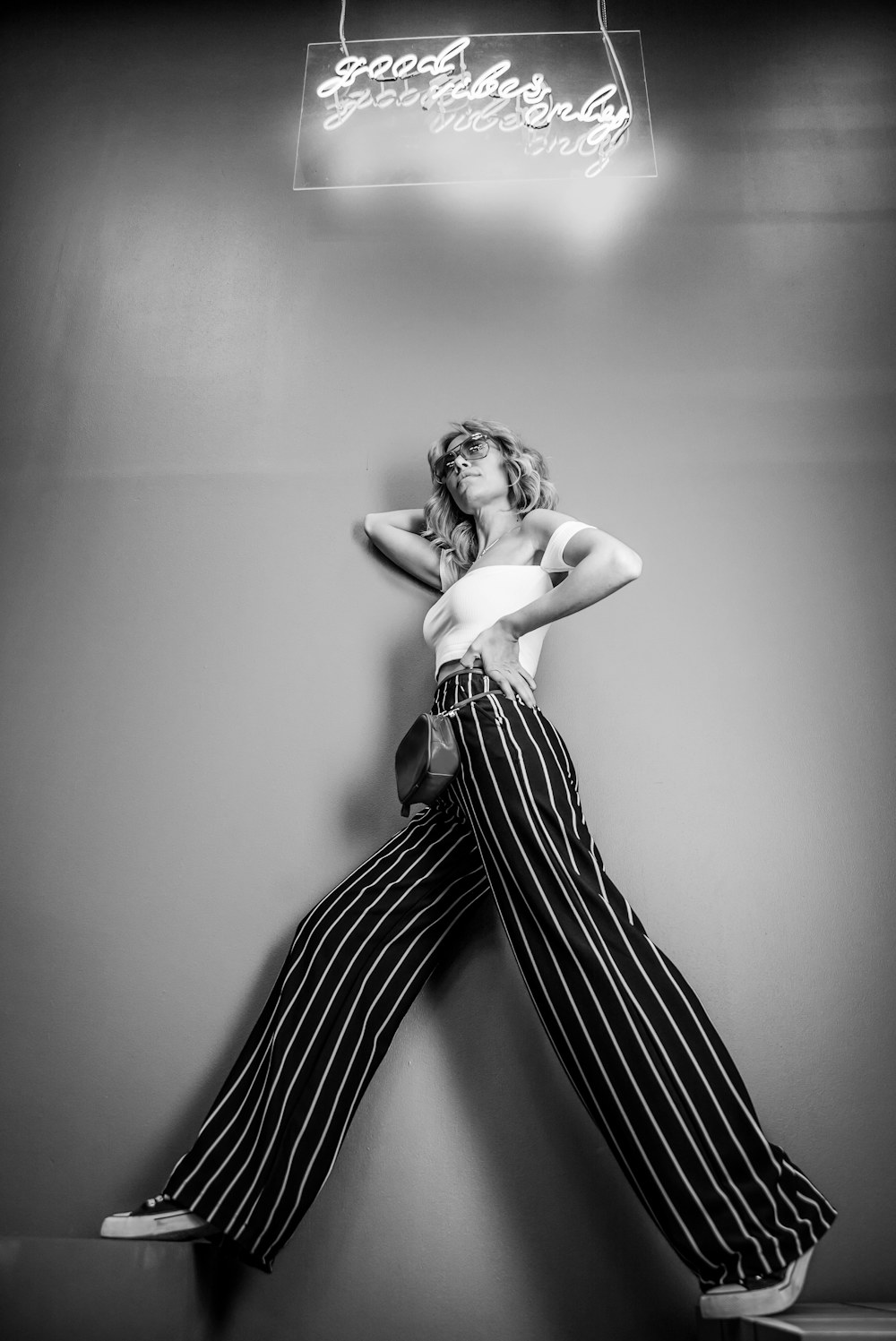 Full-body editorial fashion shoot