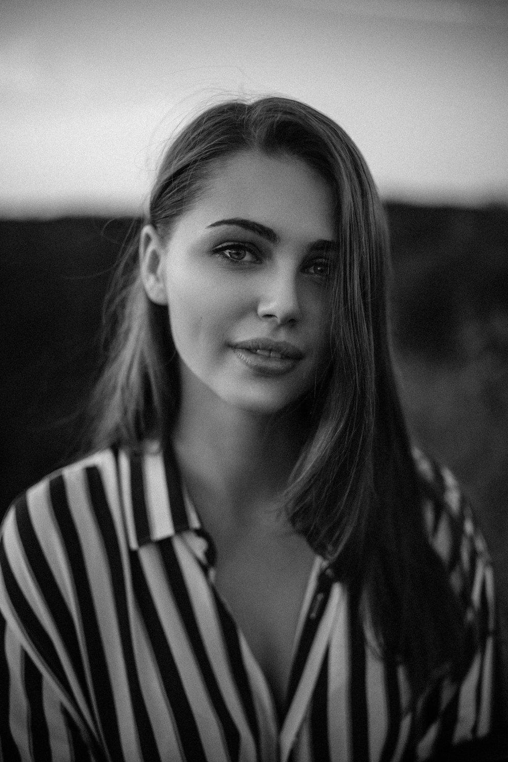 Serene studio portrait soft light